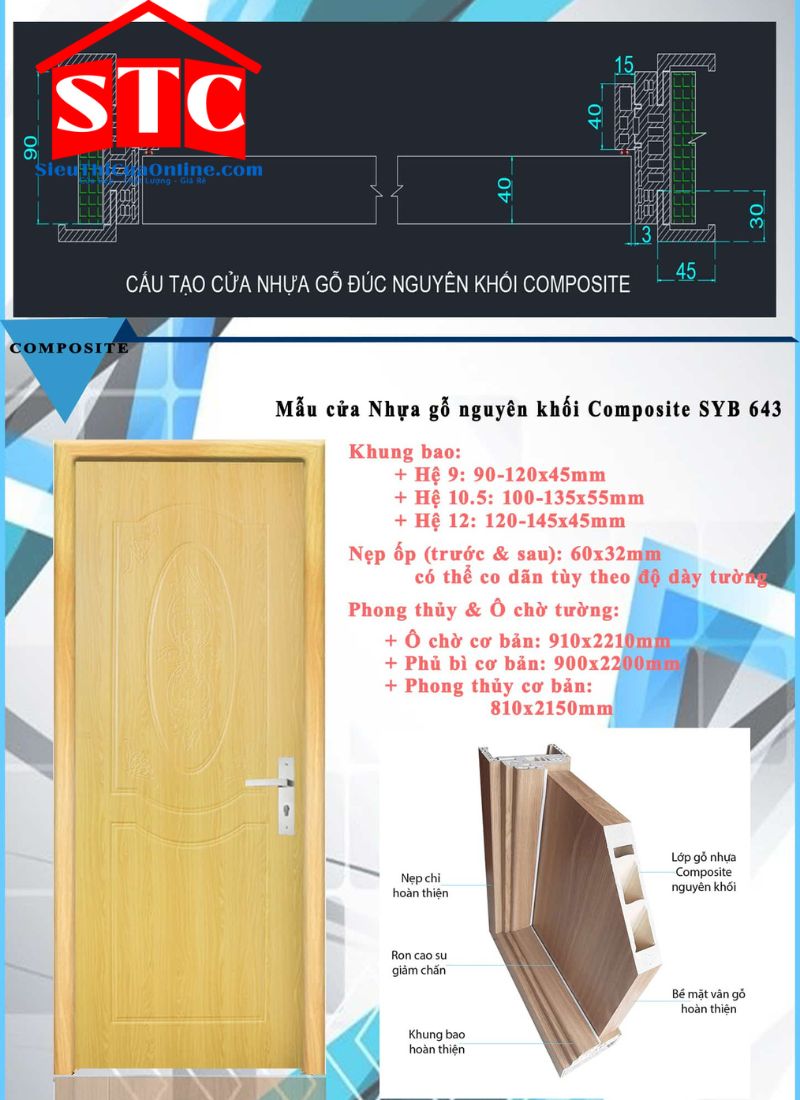 Cấu tạo chi tiết cửa nhựa giả gỗ Tây Ninh