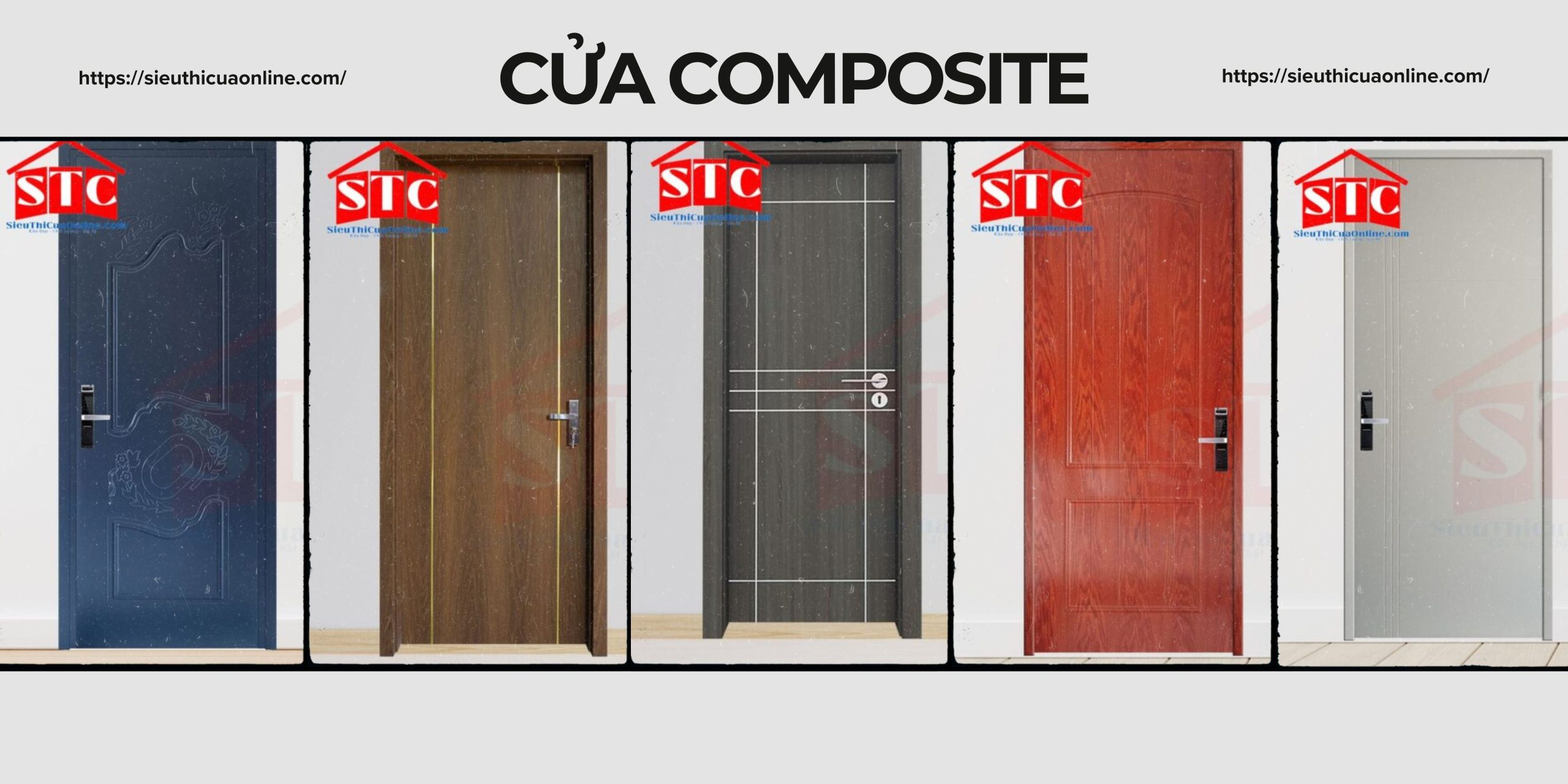 Cửa composite panel sẽ có giá thành cao hơn loại ghép thanh