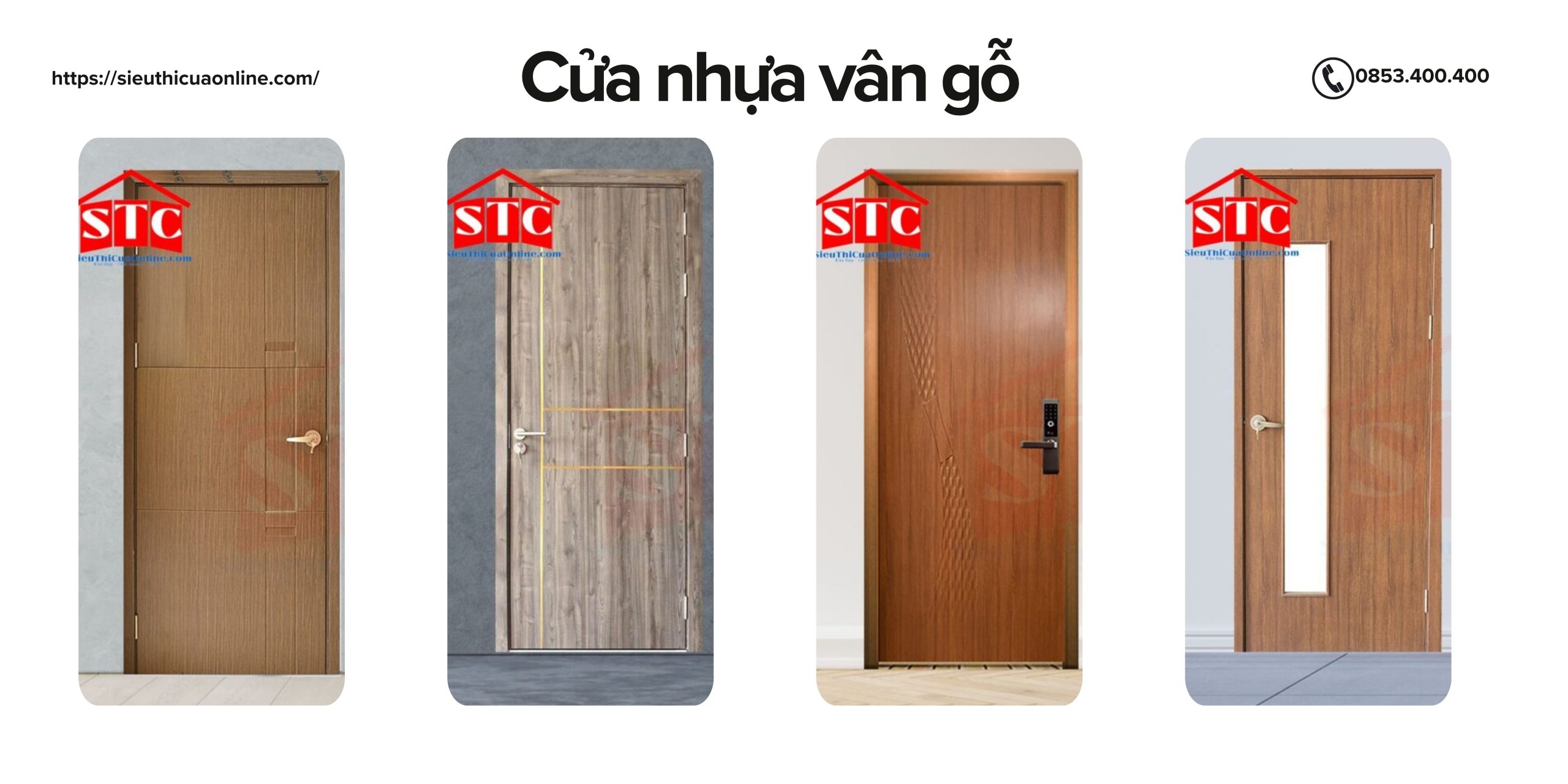 Mẫu cửa nhựa composite vân gỗ tại Sieuthicuaonline