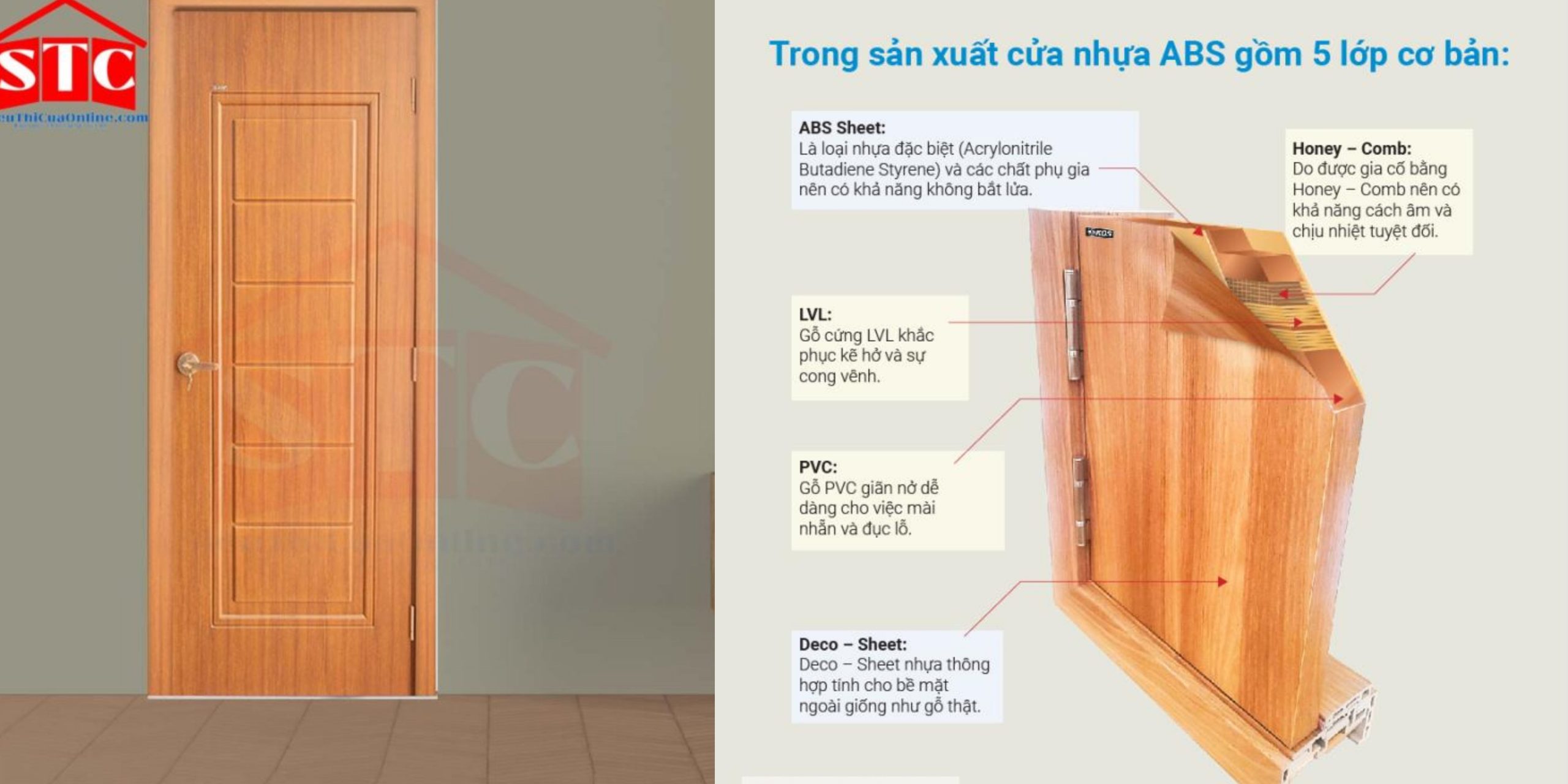 Mẫu cửa nhựa giả gỗ Hàn Quốc