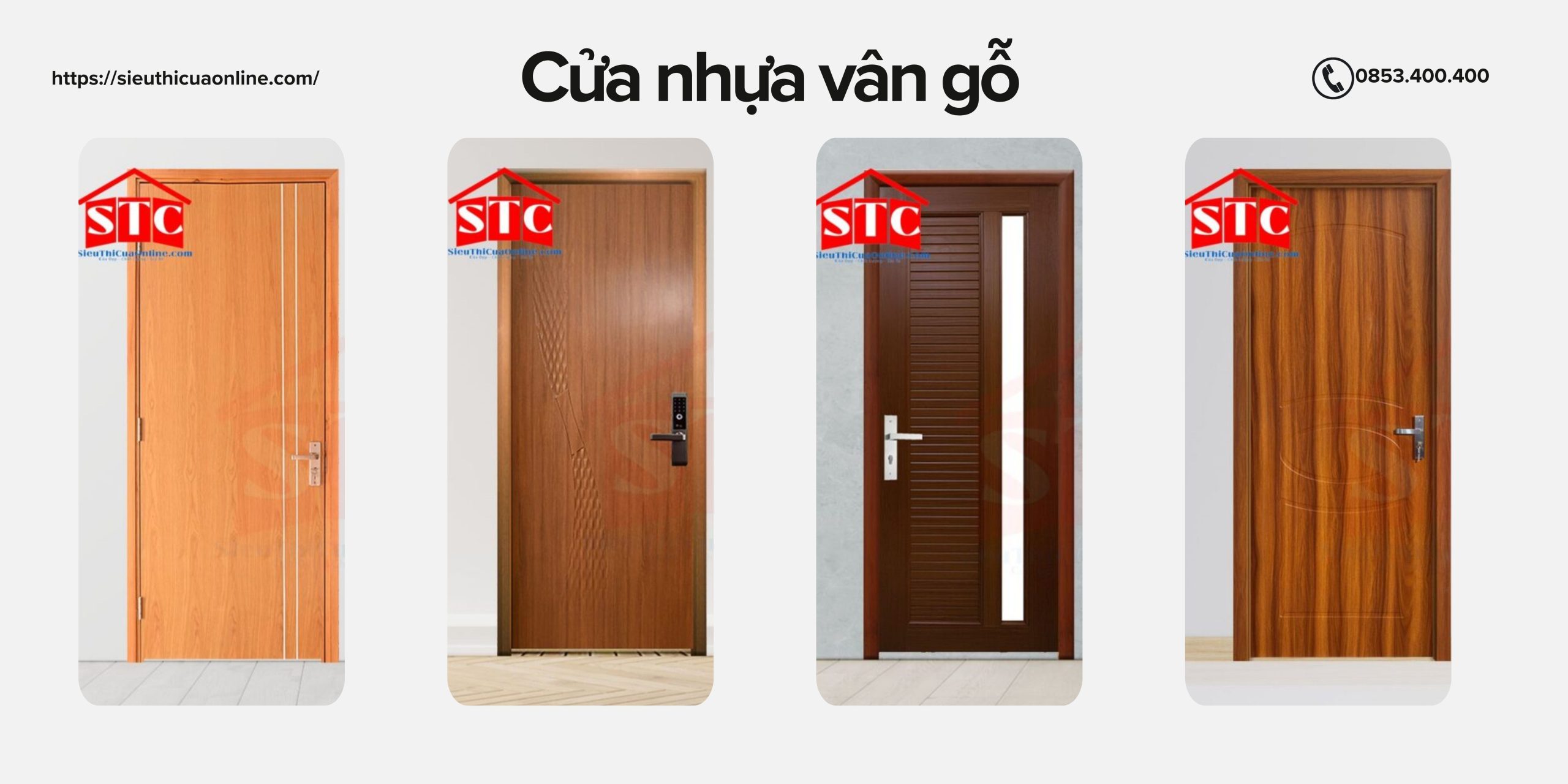 Mẫu cửa nhựa vân gỗ PVC được sản xuất bởi Sieuthicuaonline