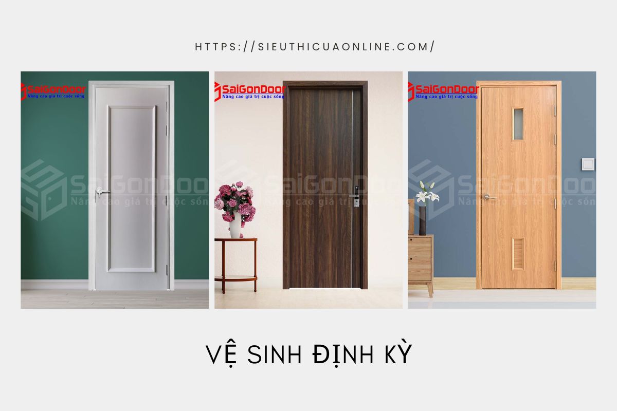 Cửa gỗ công nghiệp composite cần phải được vệ sinh định kỳ.