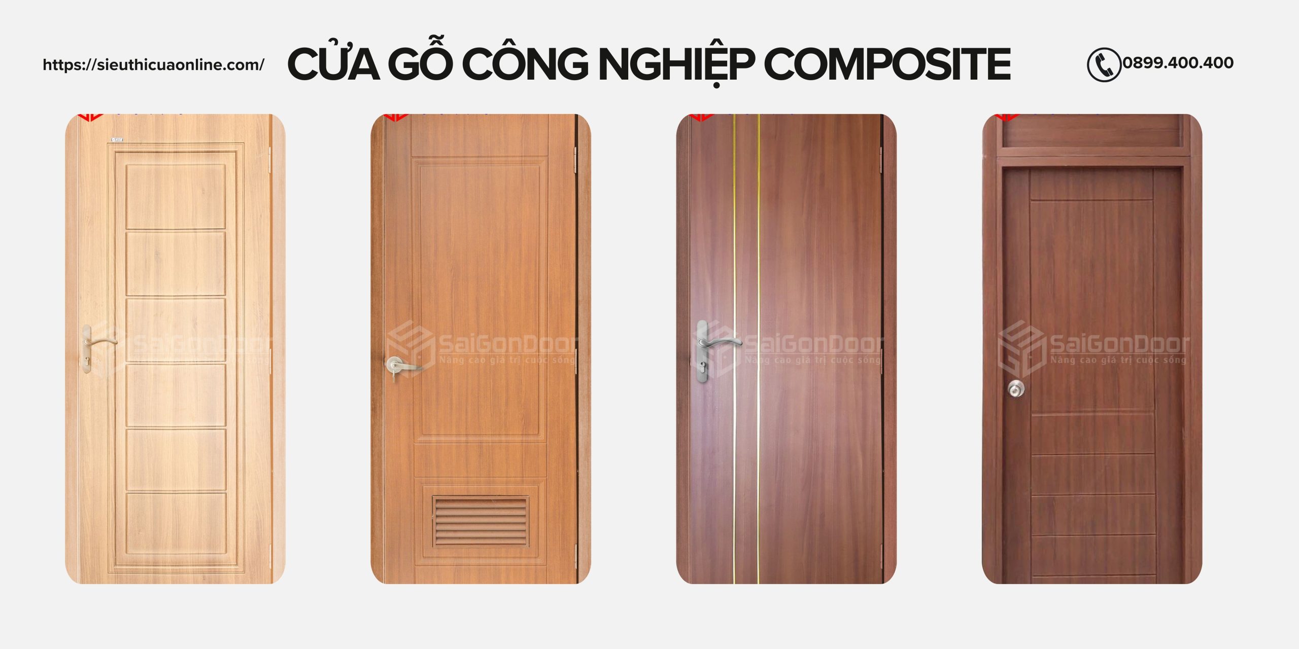 Cửa gỗ công nghiệp composite đang ngày càng trở thành xu hướng hiện nay.