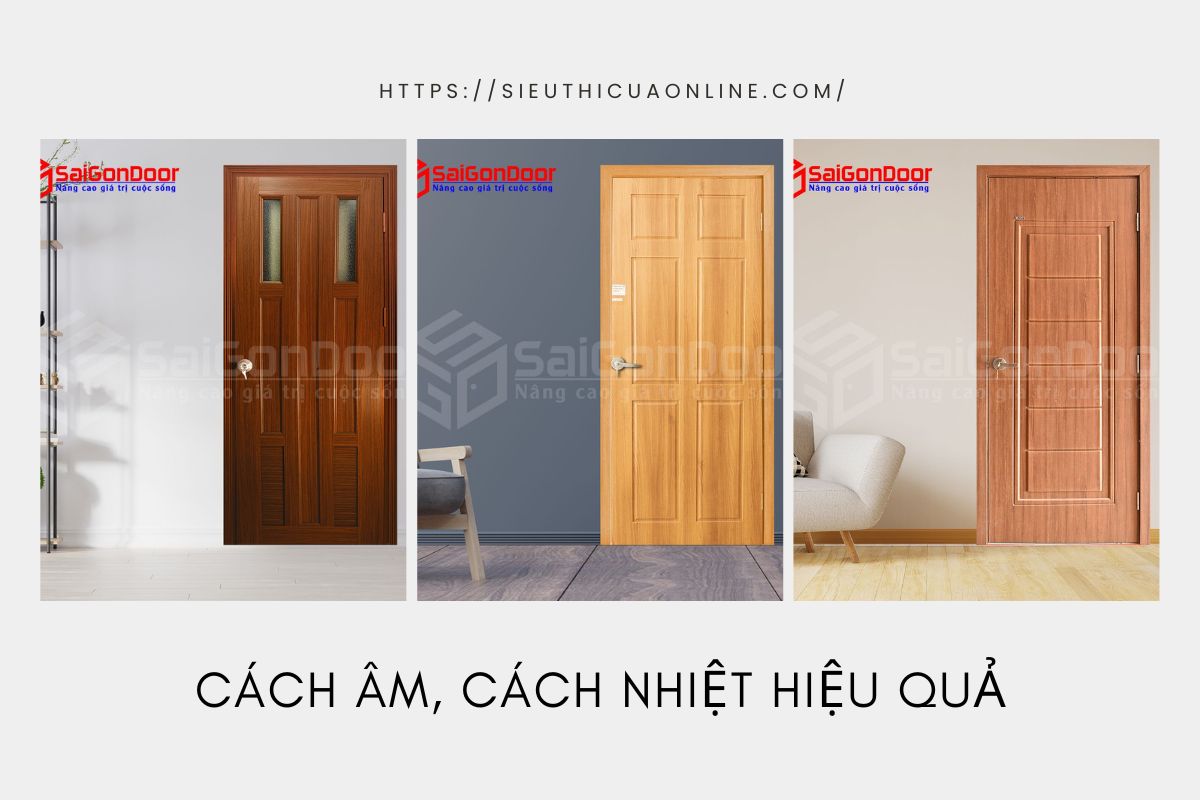 Cửa composite có khả năng cách âm và cách nhiệt tốt.