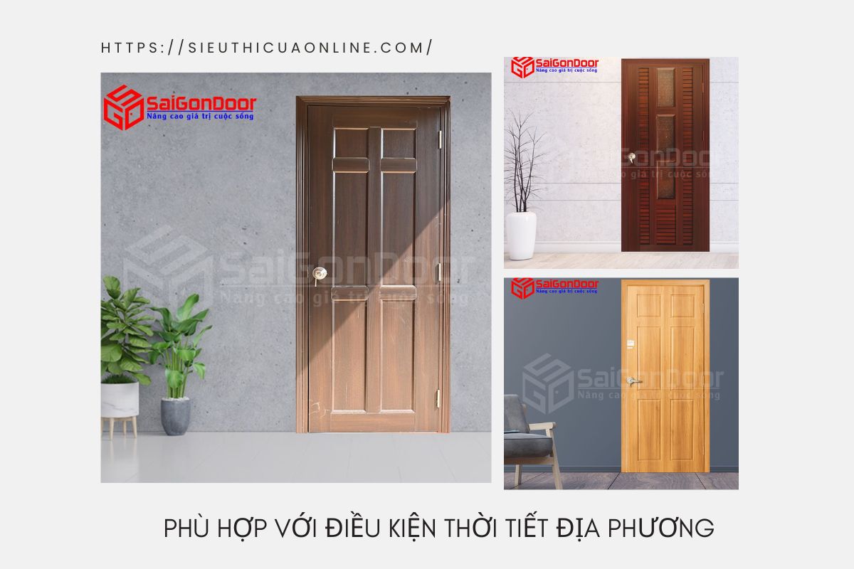 Cửa gỗ công nghiệp composite đáp ứng được các điều kiện môi trường.