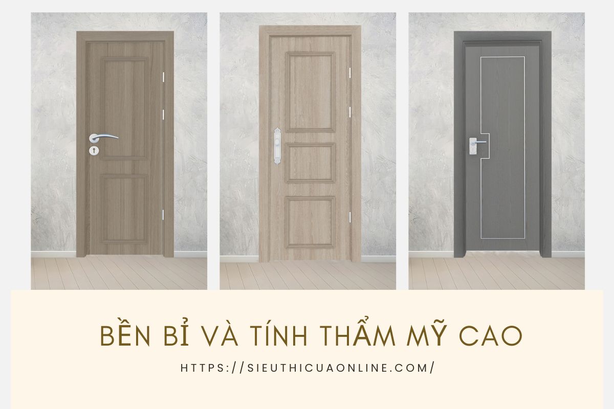 Cửa gỗ nhựa có độ bền bỉ và tính thẩm mỹ cao.