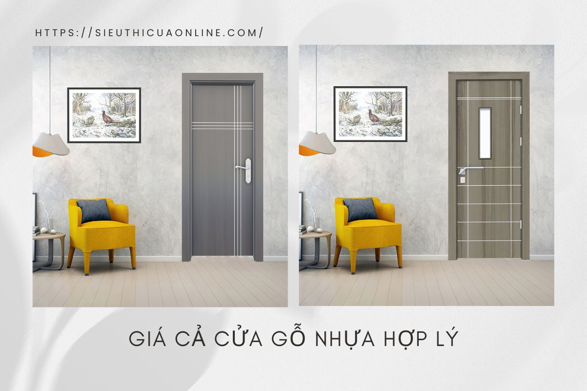 Cửa gỗ nhựa có giá cả hợp lý.