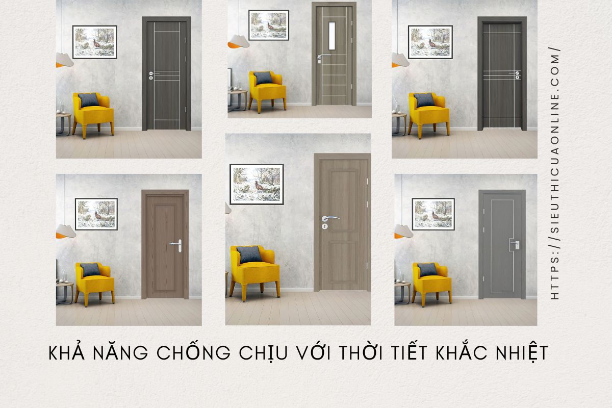 Cửa gỗ nhựa có khả năng chống chịu với thời tiết khắc nhiệt.