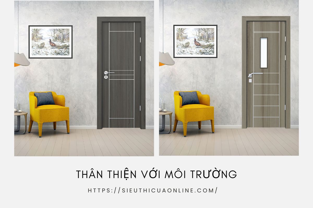 Cửa gỗ nhựa thân thiện với môi trường.