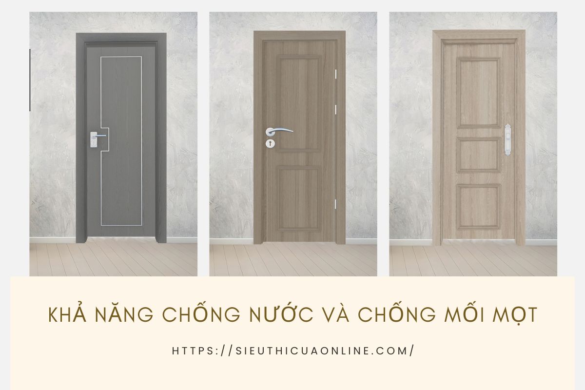 Cửa nhựa gỗ có khả năng chống nước và chống mối mọt tuyệt đối.