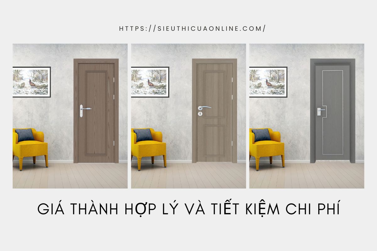 Việc lựa chọn cửa nhựa gỗ giúp tiết kiệm một khoản chi phí đáng kể.