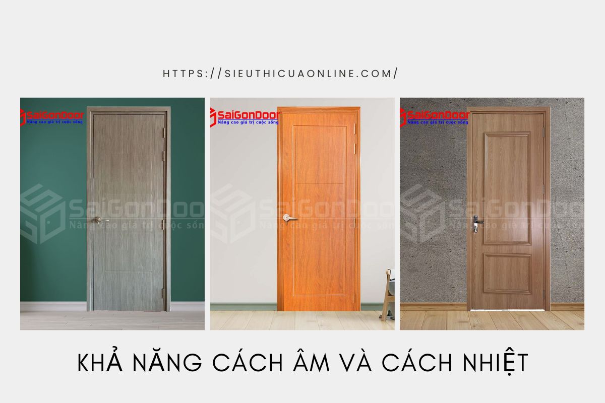 Cửa gỗ nhựa được thiết kế với khả năng cách âm và cách nhiệt ưu việt.