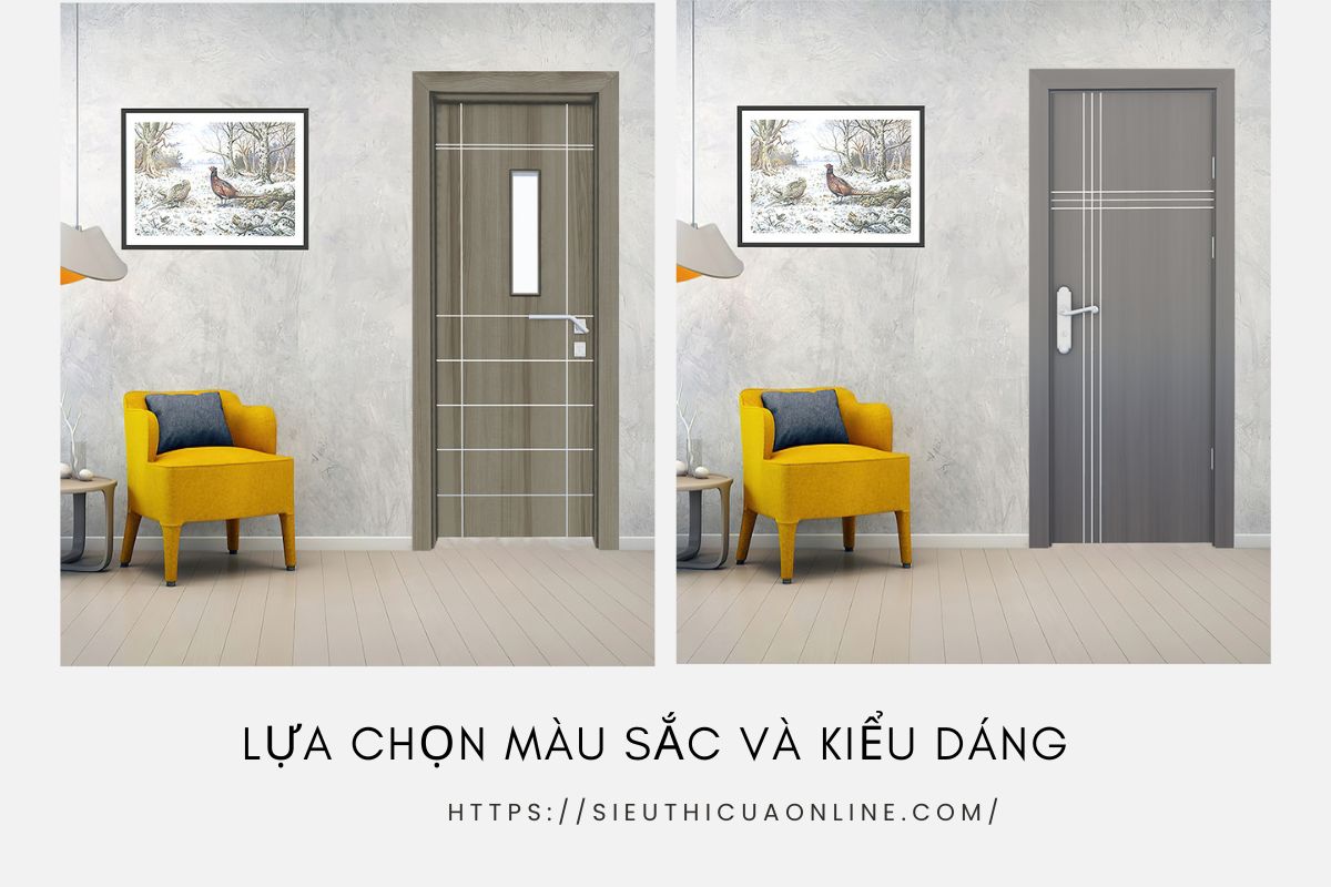 Khi mua cửa gỗ nhựa cần phải cân nhắc lựa chọn màu sắc và kiểu dáng.