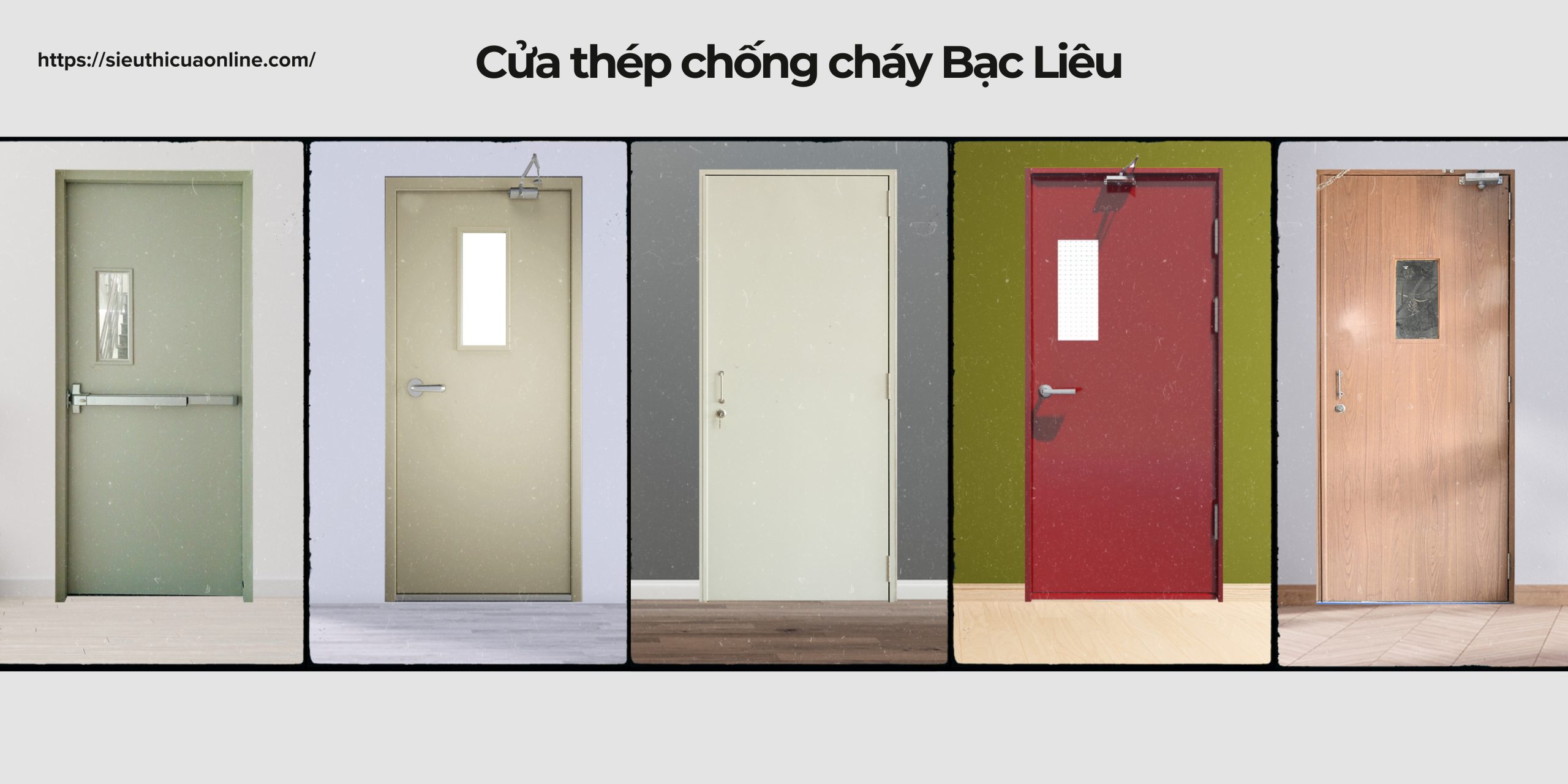 Đa dạng kích thước và màu sắc cửa 