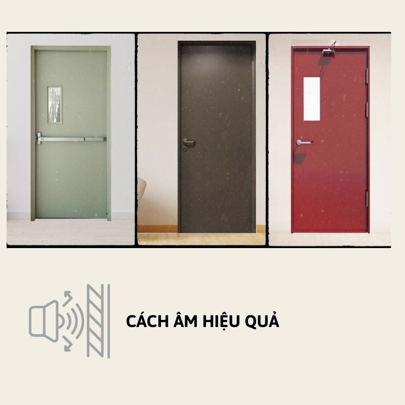 Cửa thép chống cháy cũng có khả năng cách âm hiệu quả