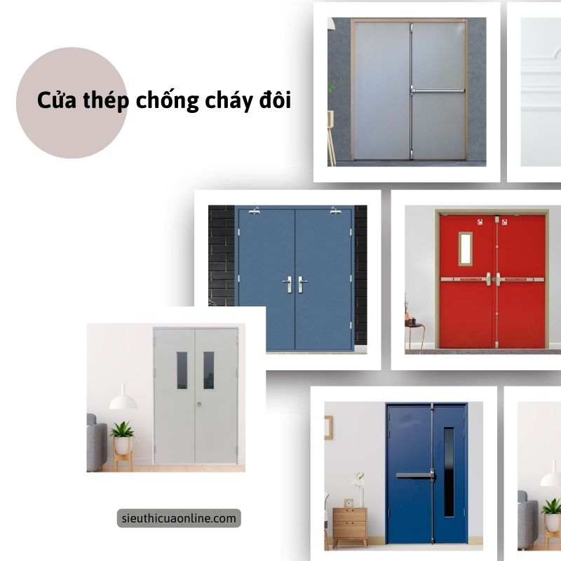 Các mẫu cửa thép chống cháy Vĩnh Long đôi với thiết kế đẹp - sang trọng 